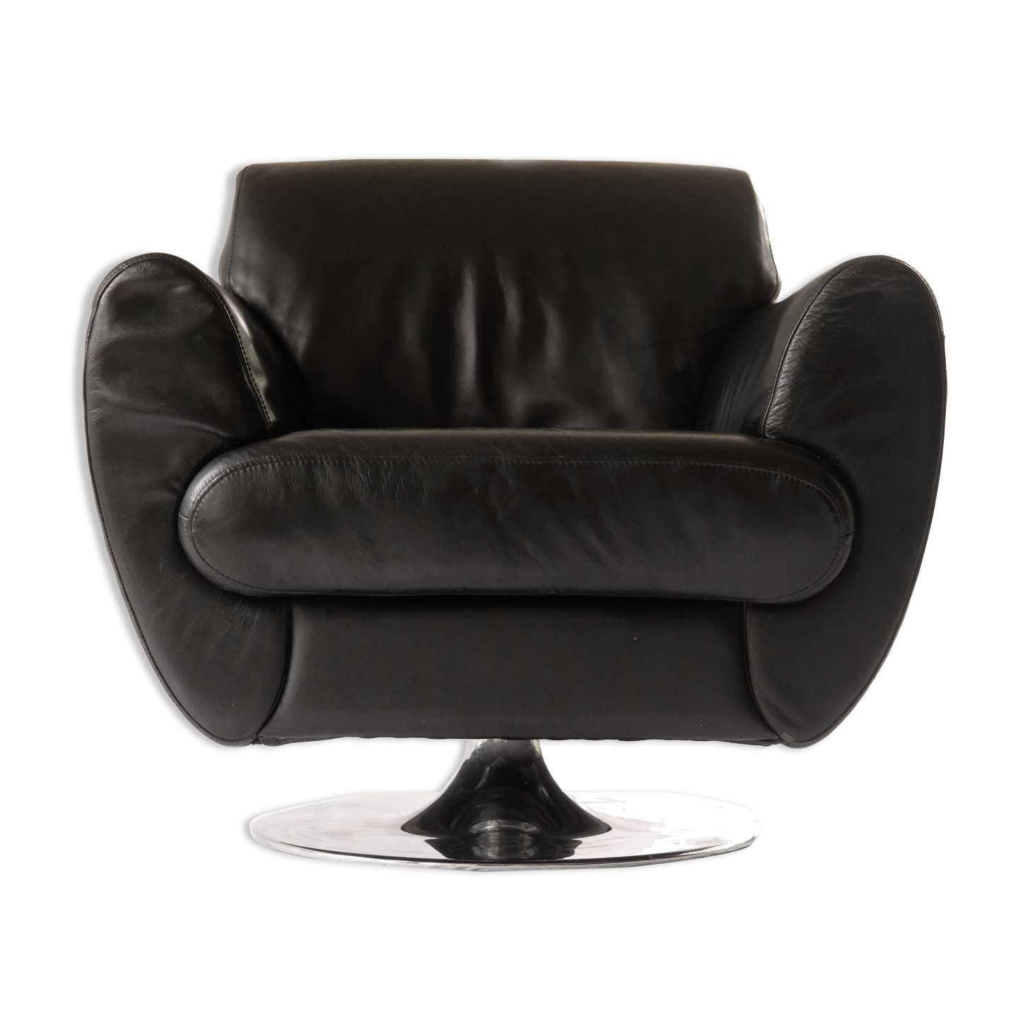 BoConcept Black Leather Armchair, Denmark 2000's