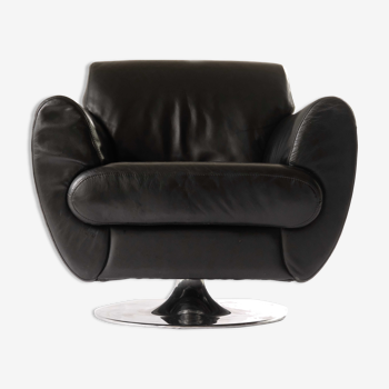 BoConcept Black Leather Armchair, Denmark 2000's