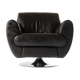 BoConcept Black Leather Armchair, Denmark 2000's