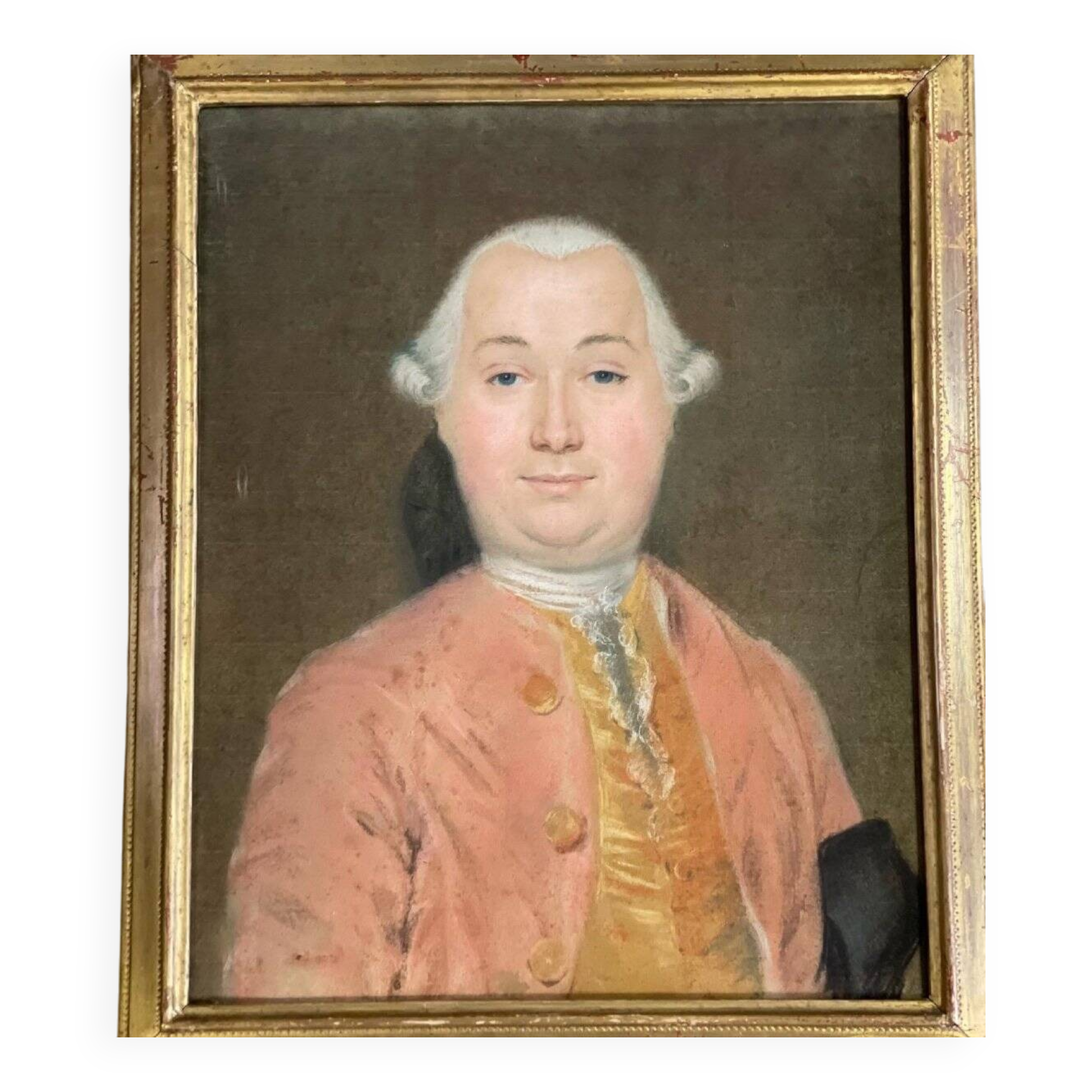 Portrait of a gentleman, pastel on paper, 18th century
