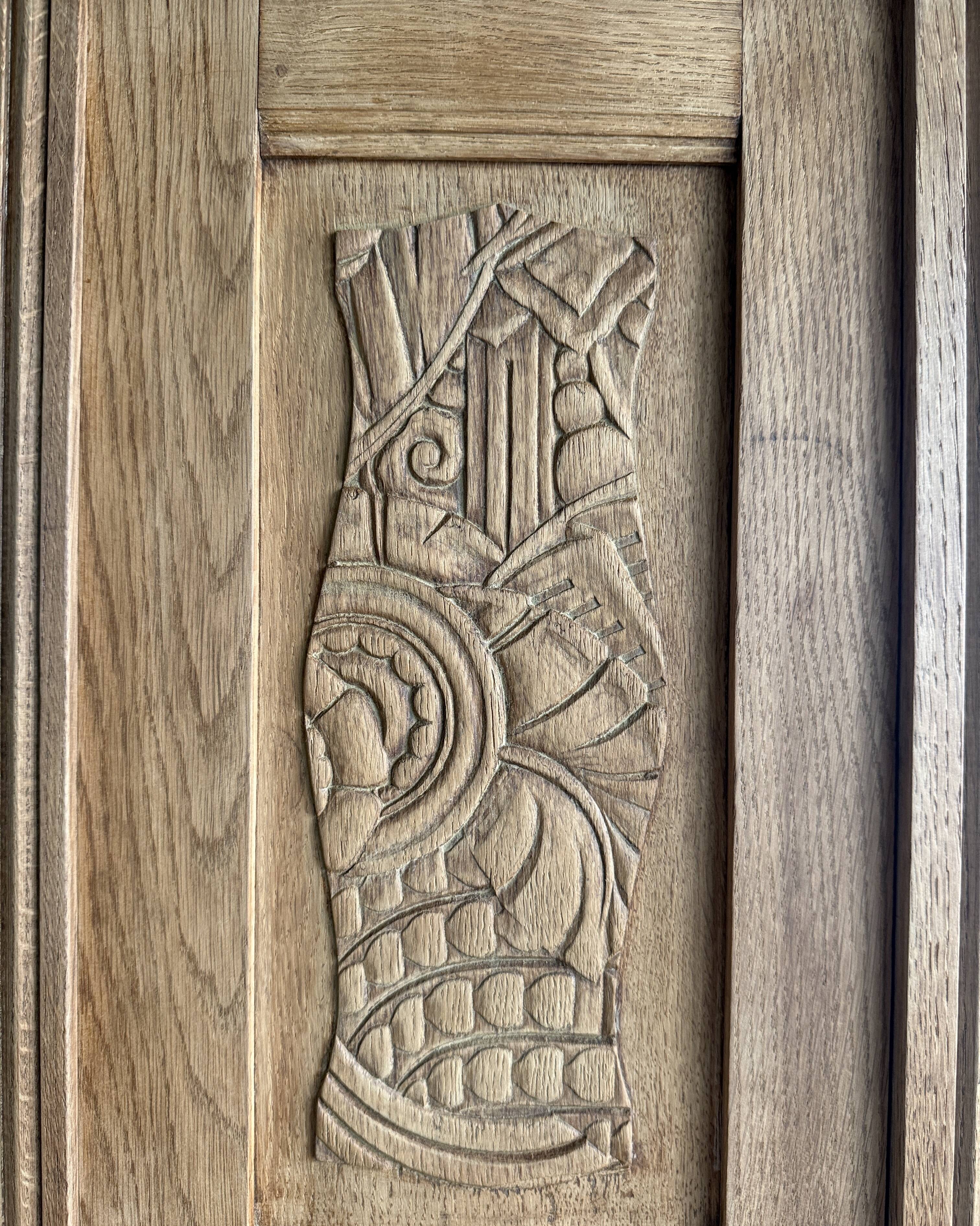 Large Art Deco oak wardrobe (renovated)