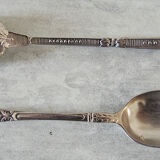 12 sugar spoons Saint Medard silver metal