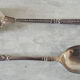 12 sugar spoons Saint Medard silver metal