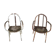 Pair of metal armchairs