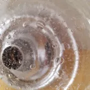 Space age wall or ceiling light in bubble glass from the 1970s.