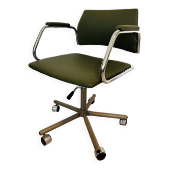 Vintage Fern Grey Office Arm Chair from Kovona Model K-380 from Czech 1970’s