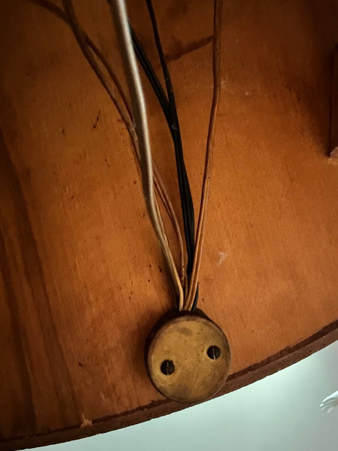 Vintage floor lamp with wooden shelf 50'