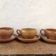 Vintage sandstone coffee cup set