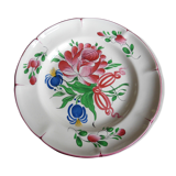 Plate signed St Clement 41 rose decoration