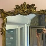 Miroir de style baroque, bois et stuc