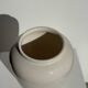 Modern oblong white vase H18.5