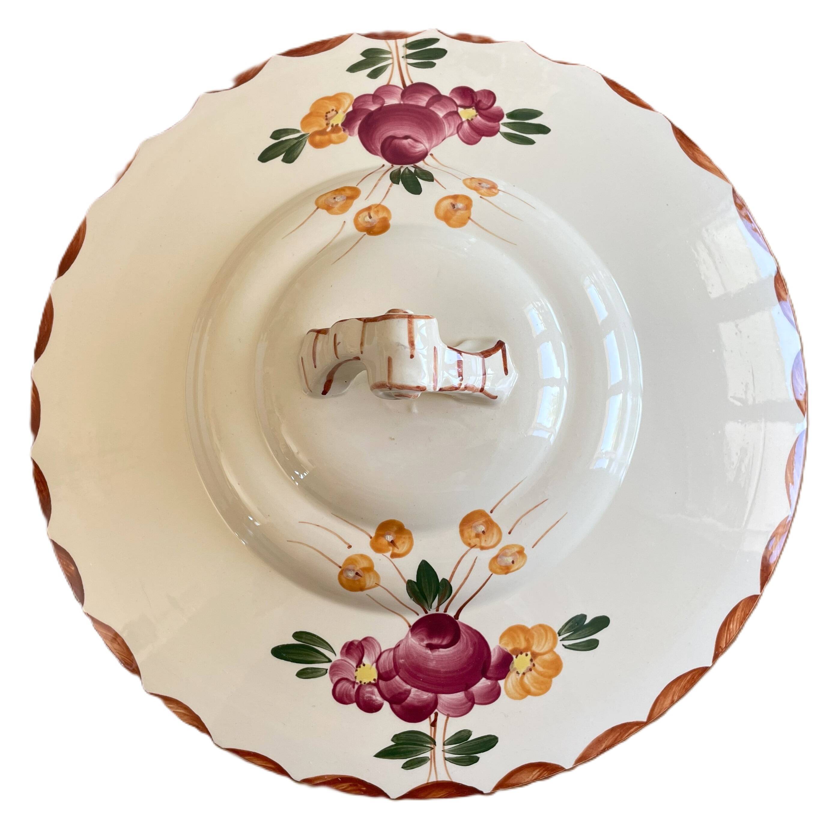 Antique Longchamp earthenware soup tureen