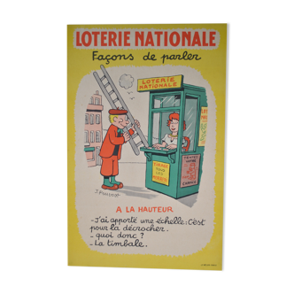 Affiche Loterie National année 50