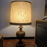 Vintage 1960s Venetian lamp – wooden base – Total height: 1.00 m