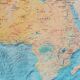 IGN Air France vintage planisphere world map 1980