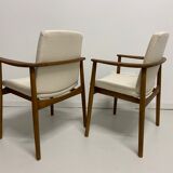 Pair of Borge Mogensen armchairs published by Soborg Mobler, model 165, Denmark 1960