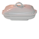 Rare white soup tureen haviland & co limoges h & co l with lid and handles.