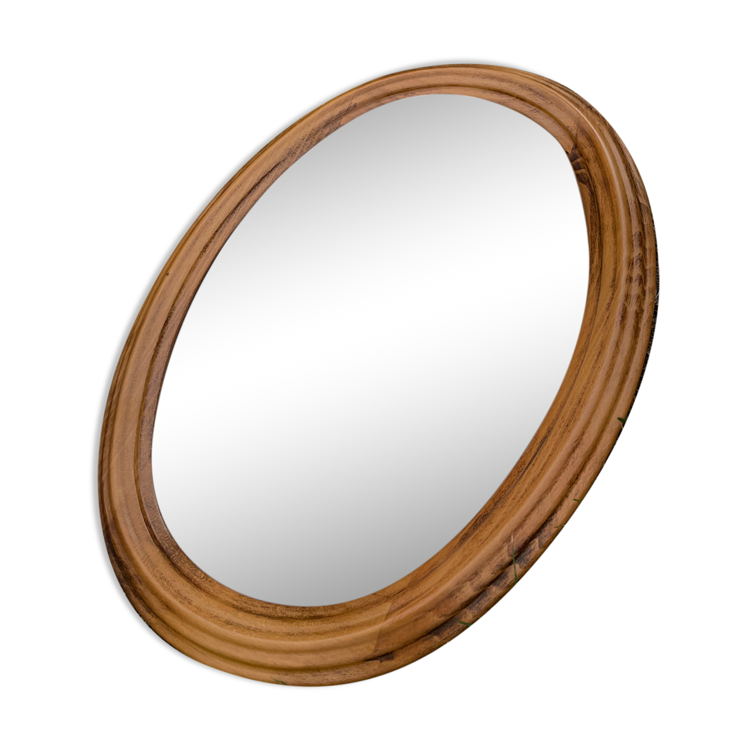 Oval wooden mirror 46x72cm