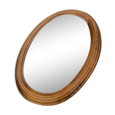 Oval wooden mirror 46x72cm