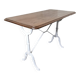 Table de bistrot en chêne massif, pieds en fonte.