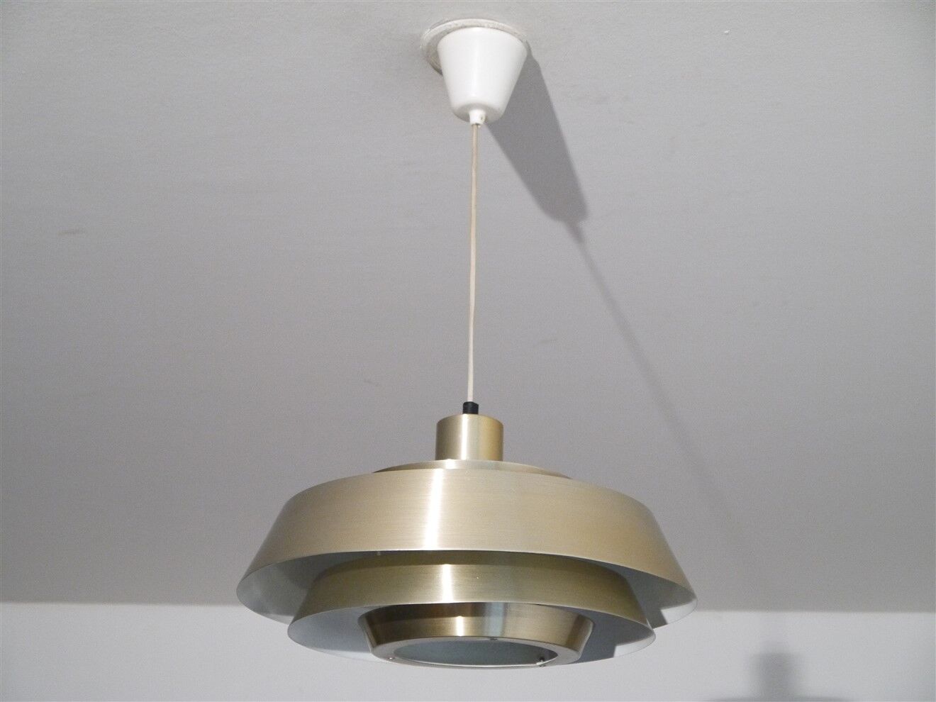 Danish vintage metal pendant lamp 1960