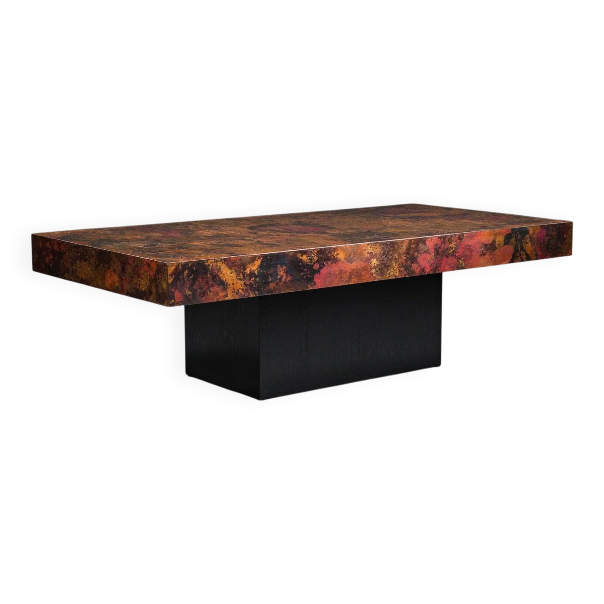 Vintage copper coffee table from Bernhard Rohne, 1970s