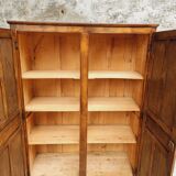 Old wardrobe linen cabinet beech wood