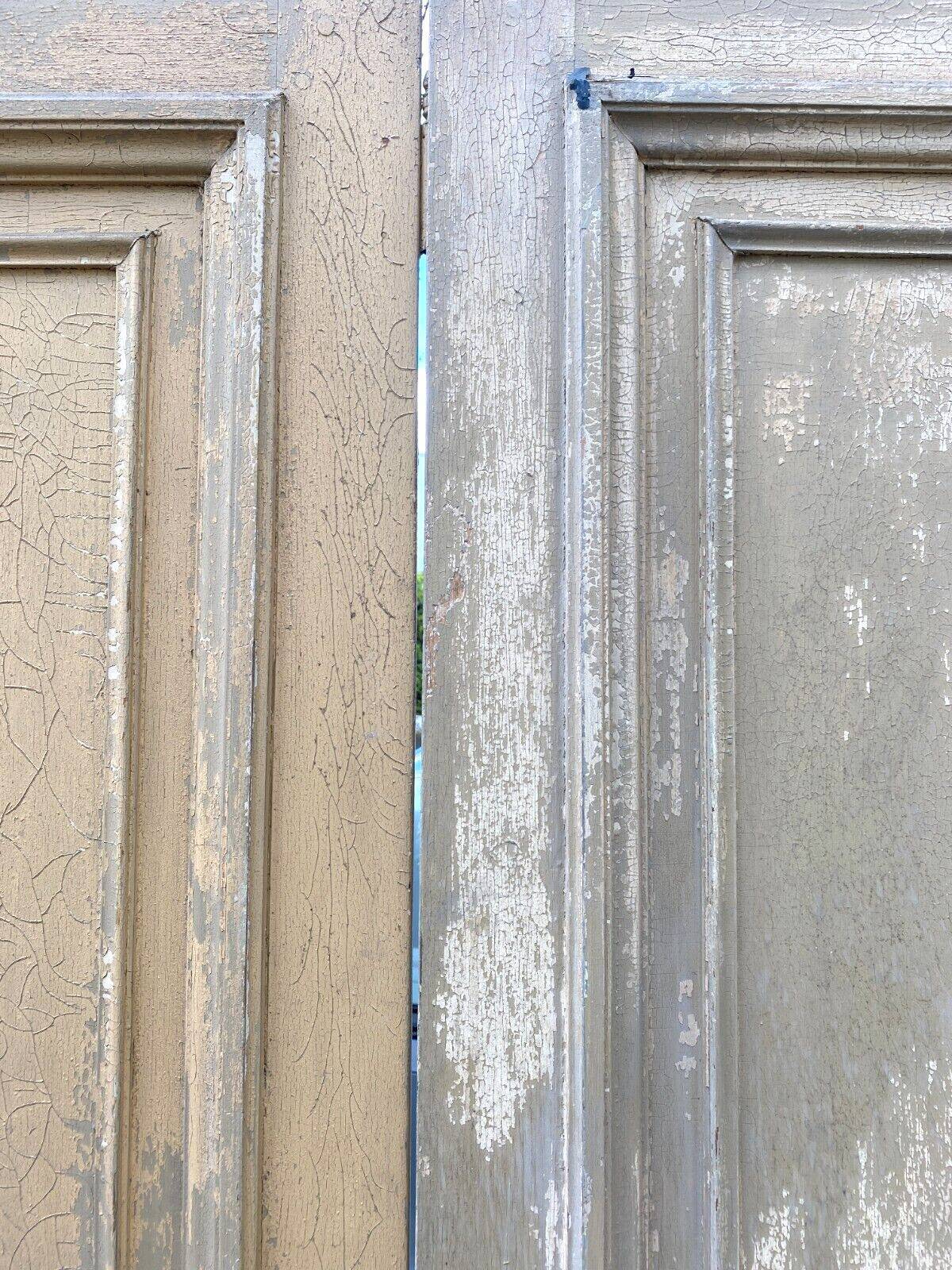 Suite of three single-sided doors in solid fir XIX century