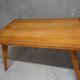 Dining table in blond oak compass feet 1950
