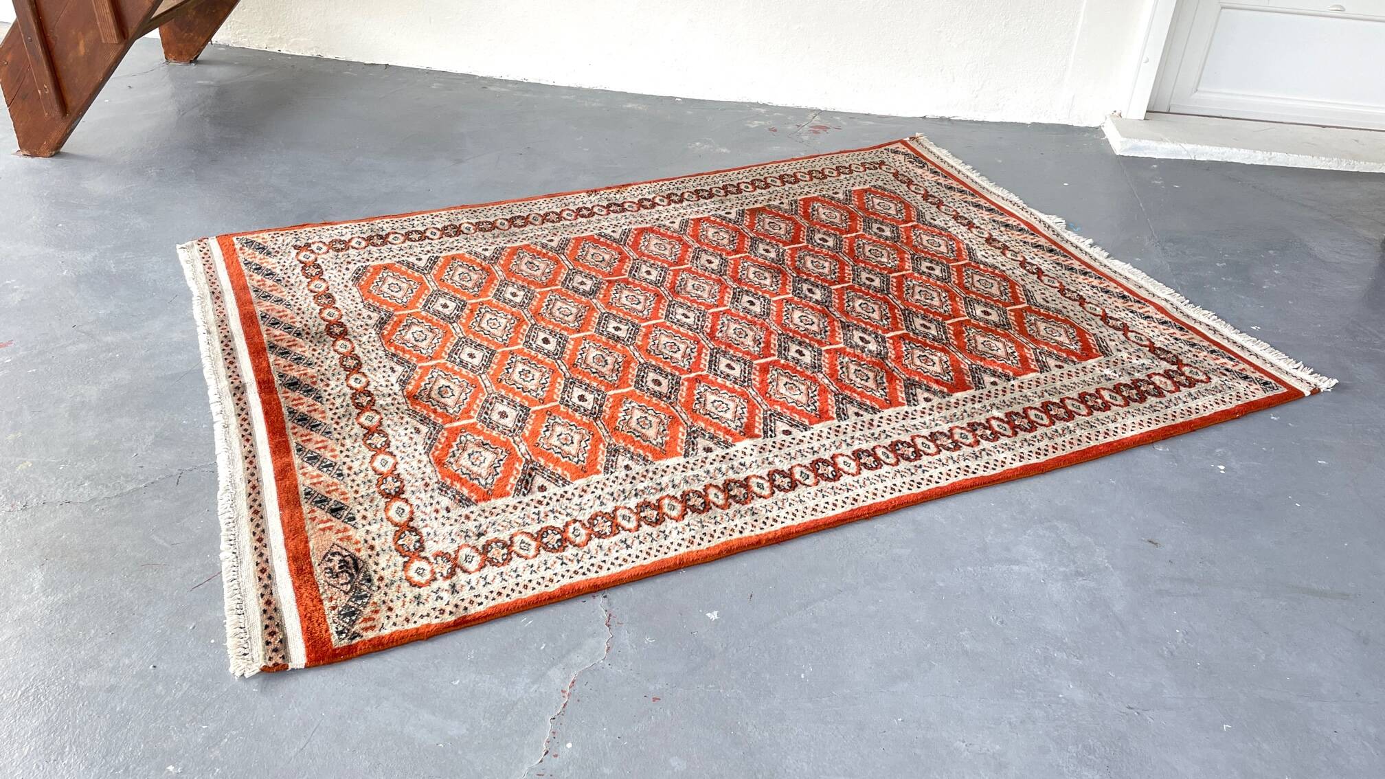 Vintage Red-Orange Persian Rug 172cm x 126cm