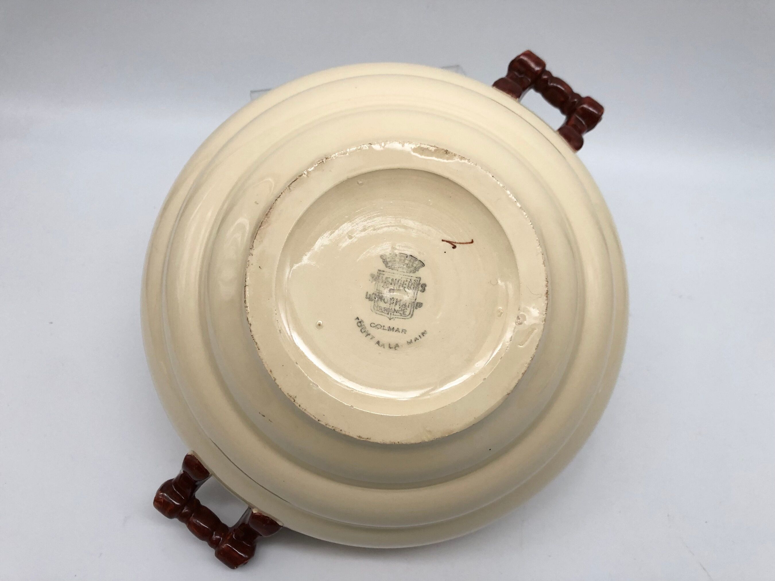 Earthenware tureen "Longchamp – France", Colmar model