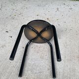 Black curved wooden stool