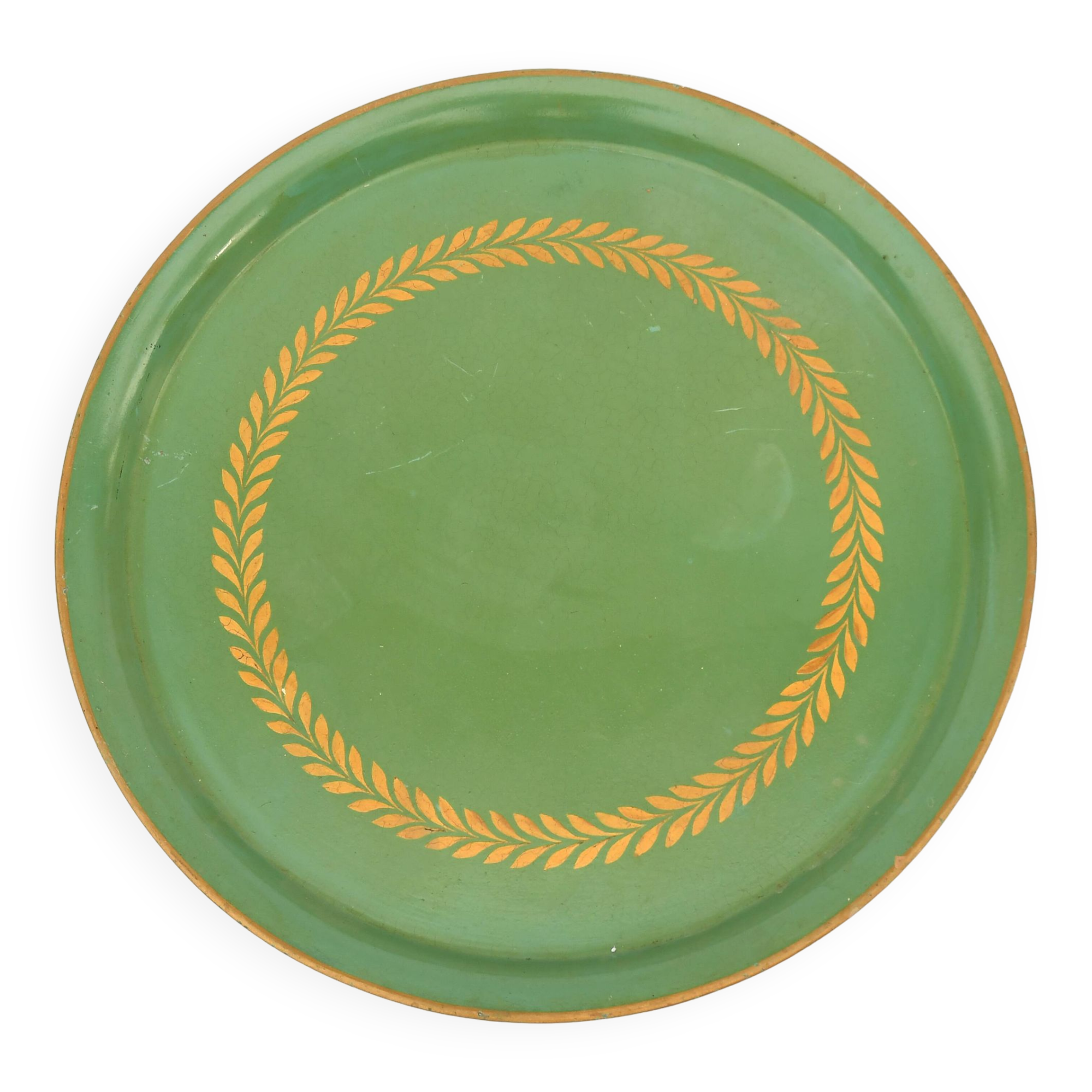 Empire style painted sheet metal serving tray