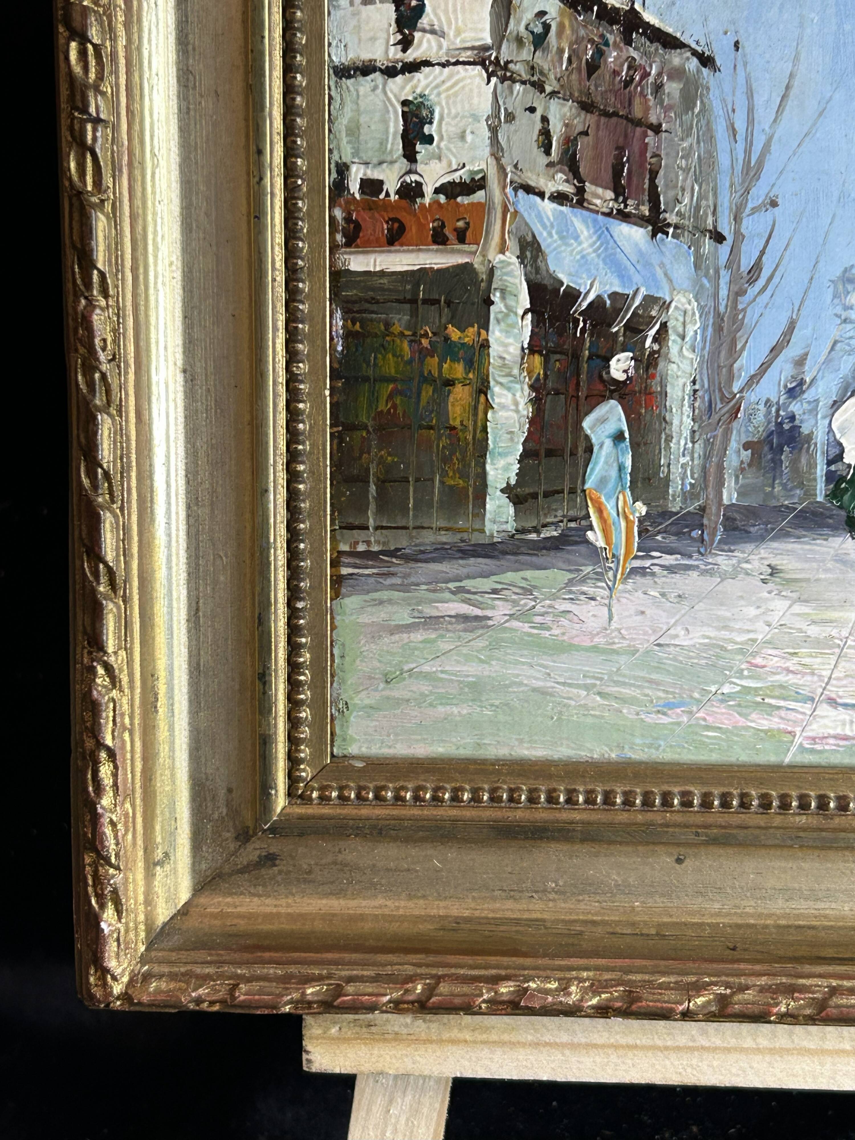 School of Paris, 20th century - Oil on cardboard - The Grands Boulevards