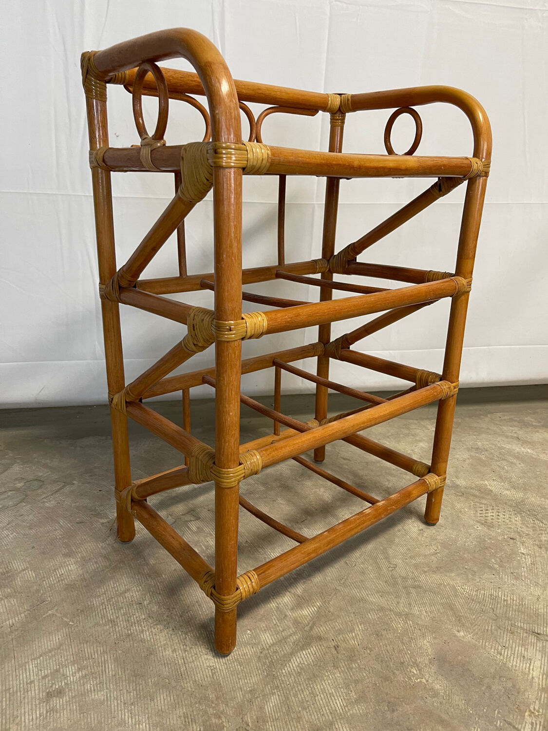 Rattan shelf