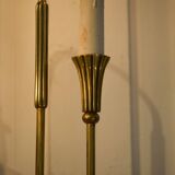 Monumental bronze wall light with three arms, neoclassical Art Deco from the 1940s.