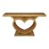 An Art Deco console made of beech wood and elm burl.