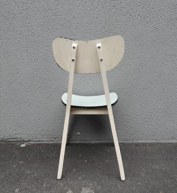 Chaise en formica vert d'eau