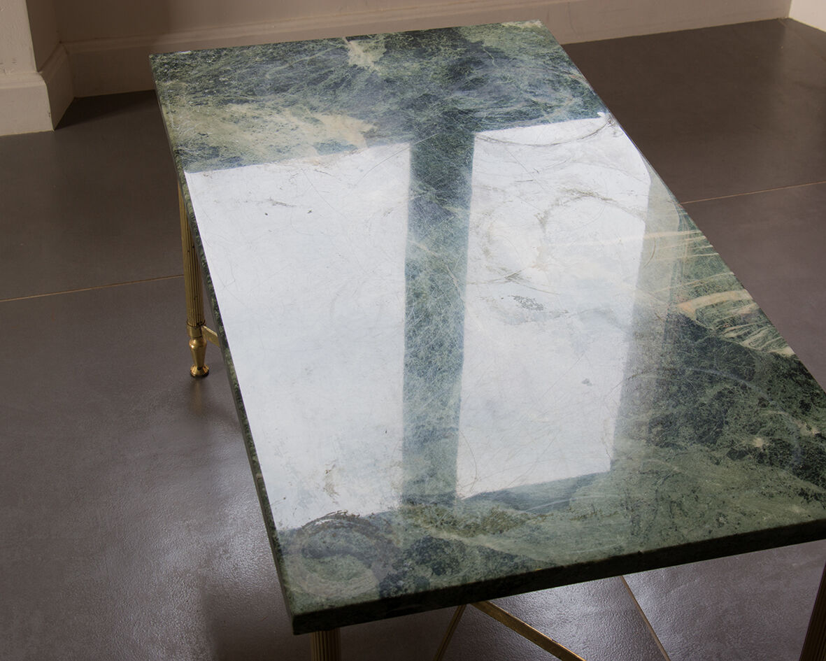 Green marble coffee table
