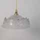 Vintage pendant light in molded glass and brass
