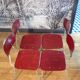 4 chaises vintage en pagwood