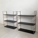 Pair of twisted string wall shelves