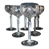 SAINT-LOUIS Balloon Wine Glass ROEMER in cut crystal star 1930 H15.3cm