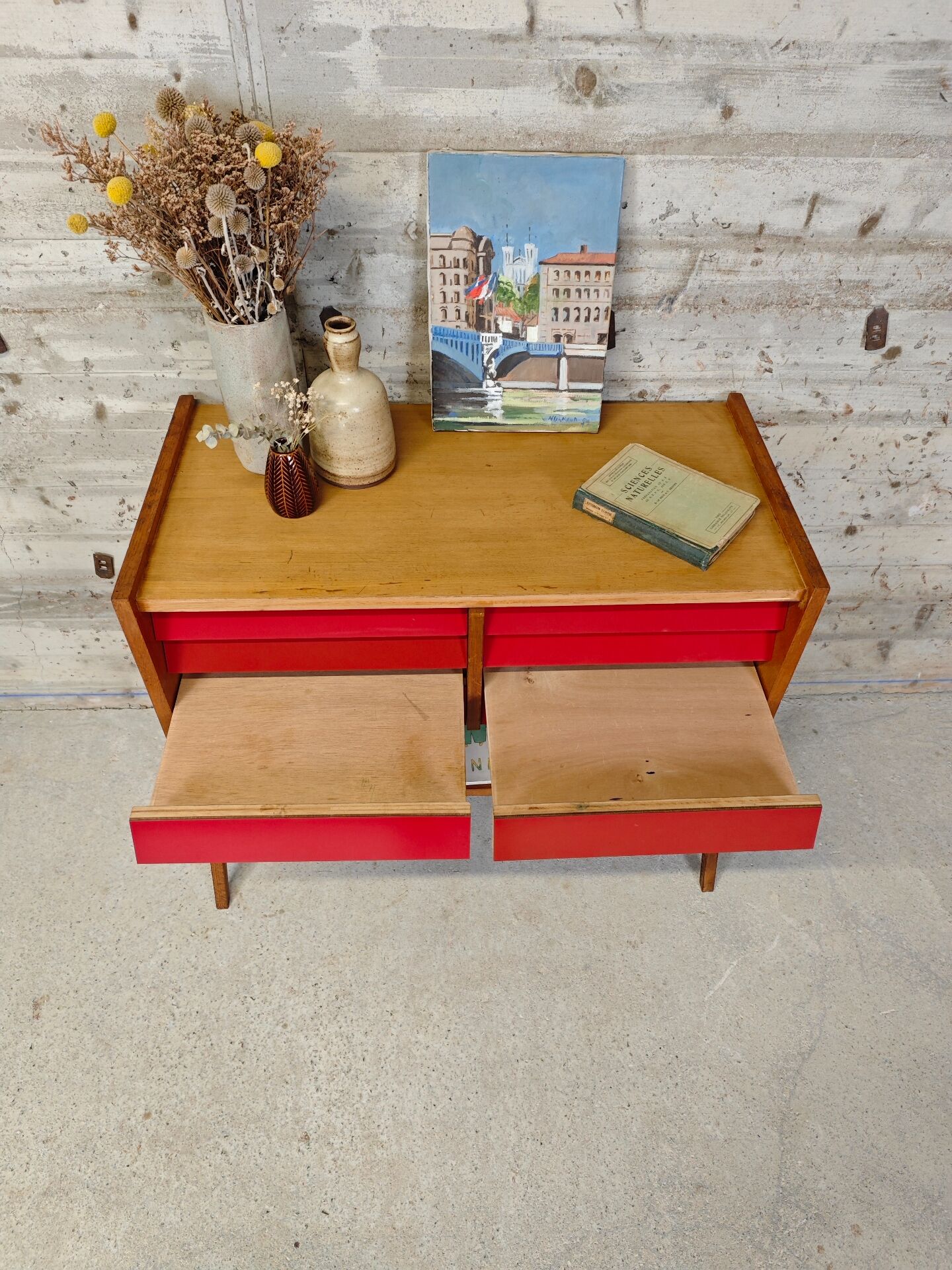 Buffet range vinyle vintage