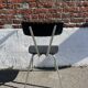 Lot 4 chaises vintage skaï noir et métal chromé
