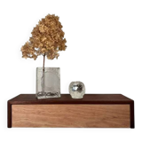 Vintage floating commode in teak and beech wood from the 1960s.