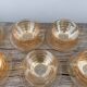 6 Italian amber glass coffee cups 1970s