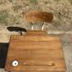 Renovated antique desk with inkwell