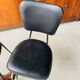 Paire de chaises skaï noir vintage