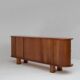 Architectural Teak Cabinet with Sculptural Legs 1970s